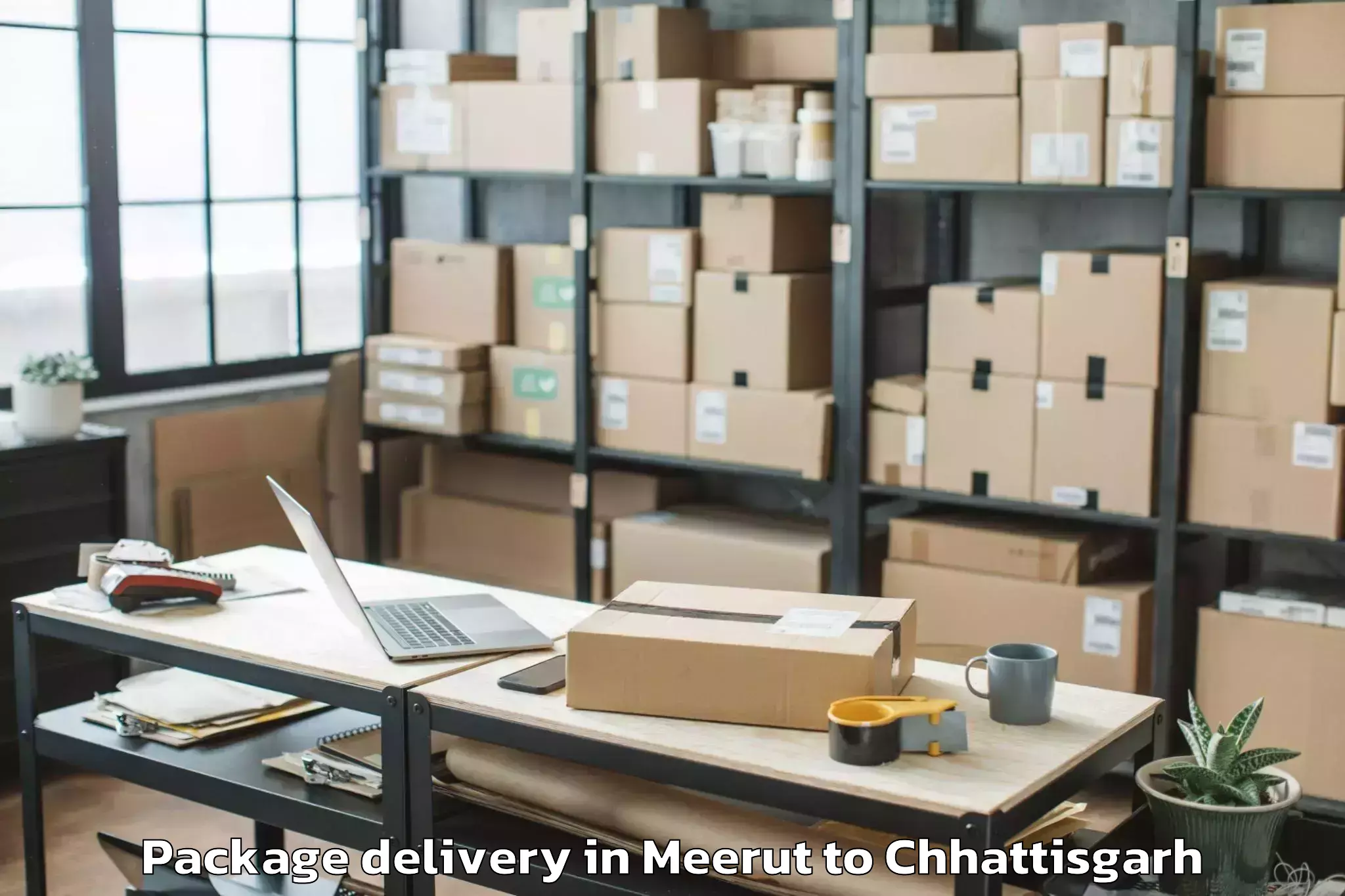 Reliable Meerut to Chirmiri Package Delivery